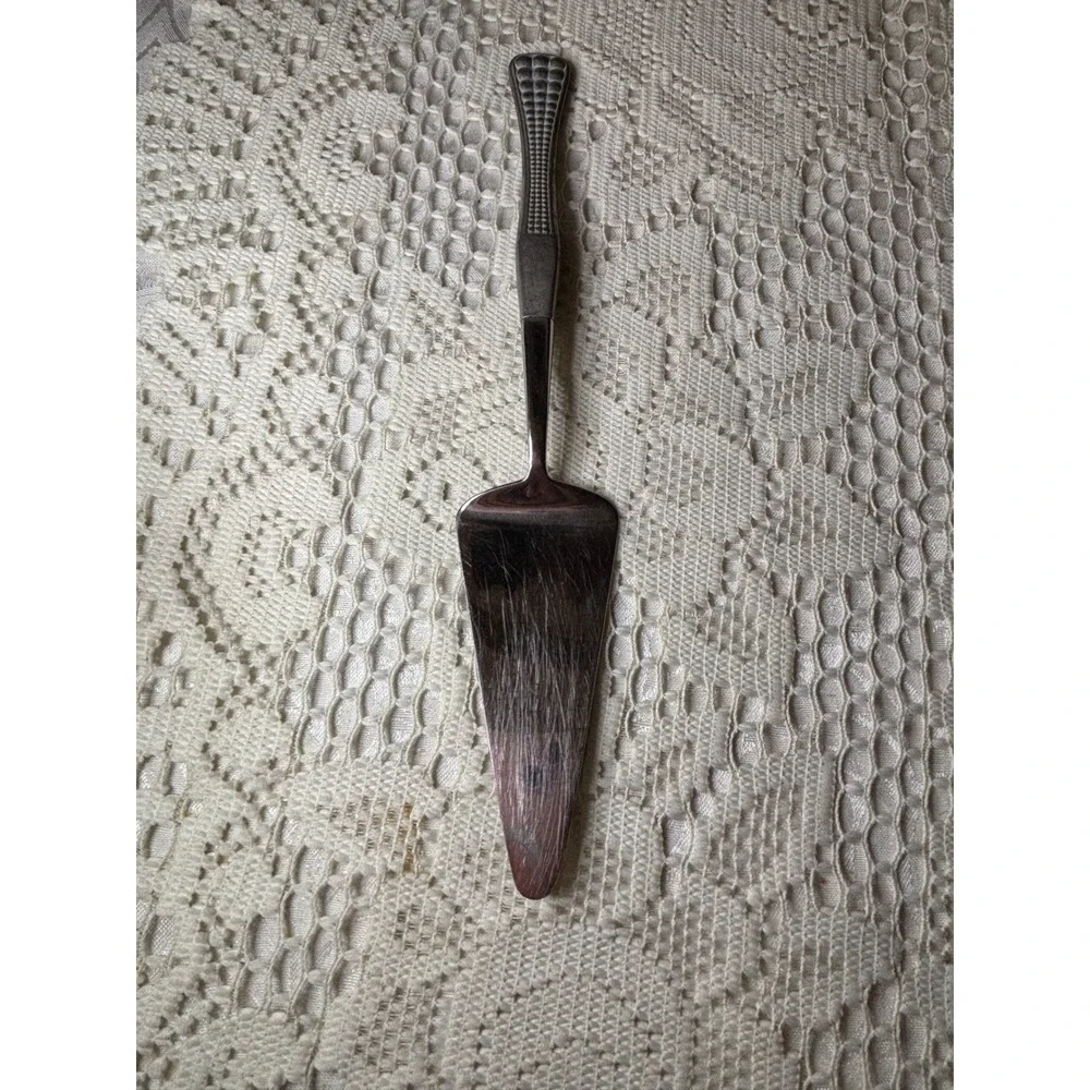 Vintage Haugrud Norway Pewter 18/8 Stainless Cake Pie Server Mid Century Modern